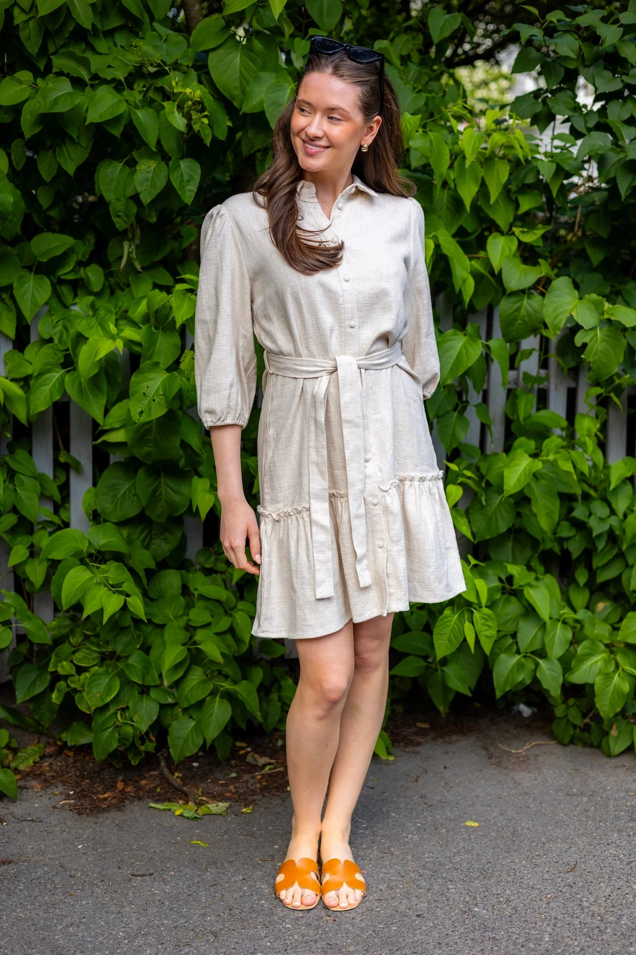 Linen Dress Light Sand - Image 3