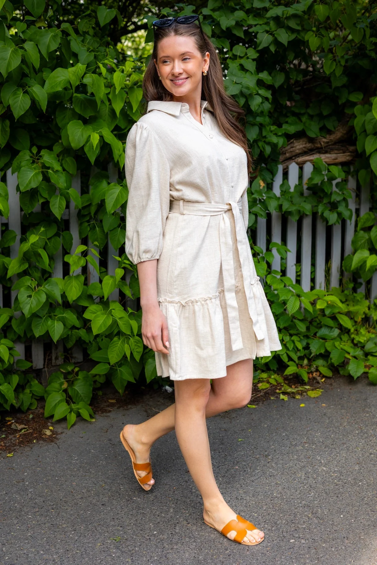 Linen Dress Light Sand - Image 5