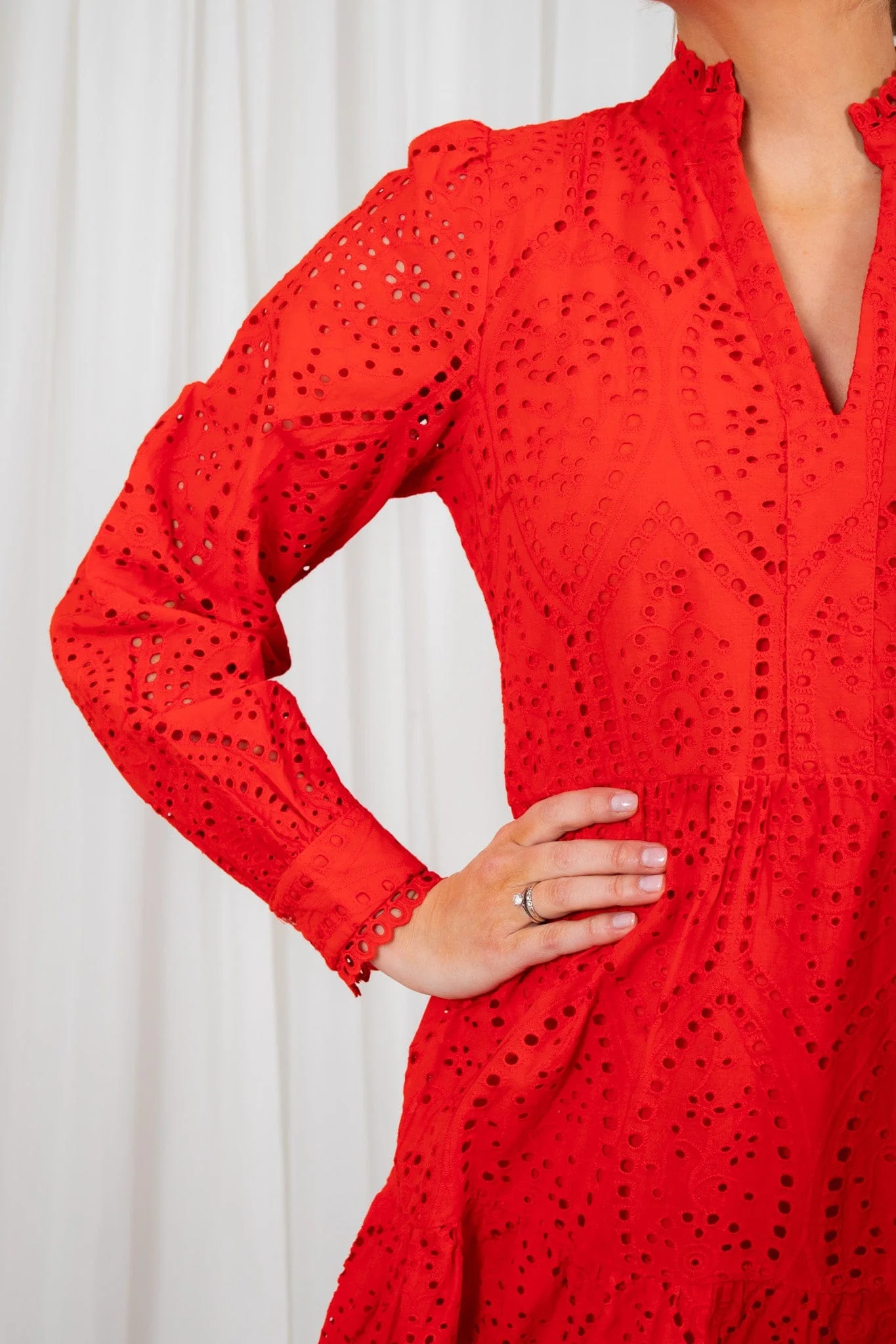Yasholi Ls Dress S. Fiery Red - Image 7