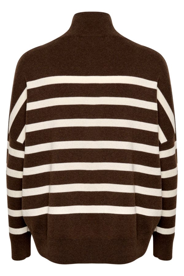 Tenleyiw Turtleneck Pullover Brown / White - Image 2