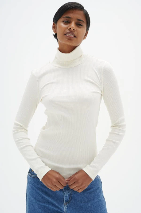Dagnaiw Rollneck Ls Whisper White - Image 2