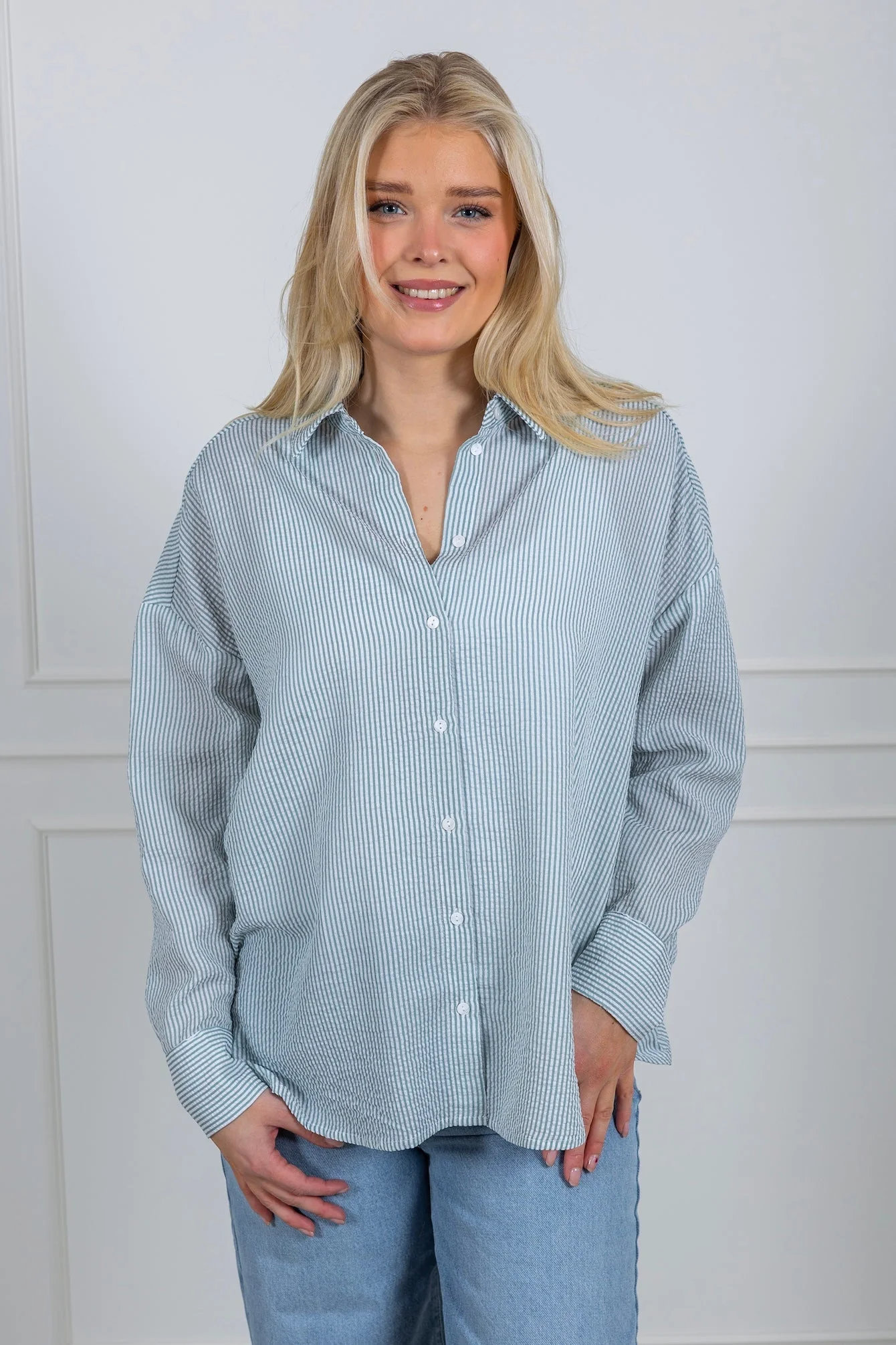 Sonja Shirt Green/White - Image 6