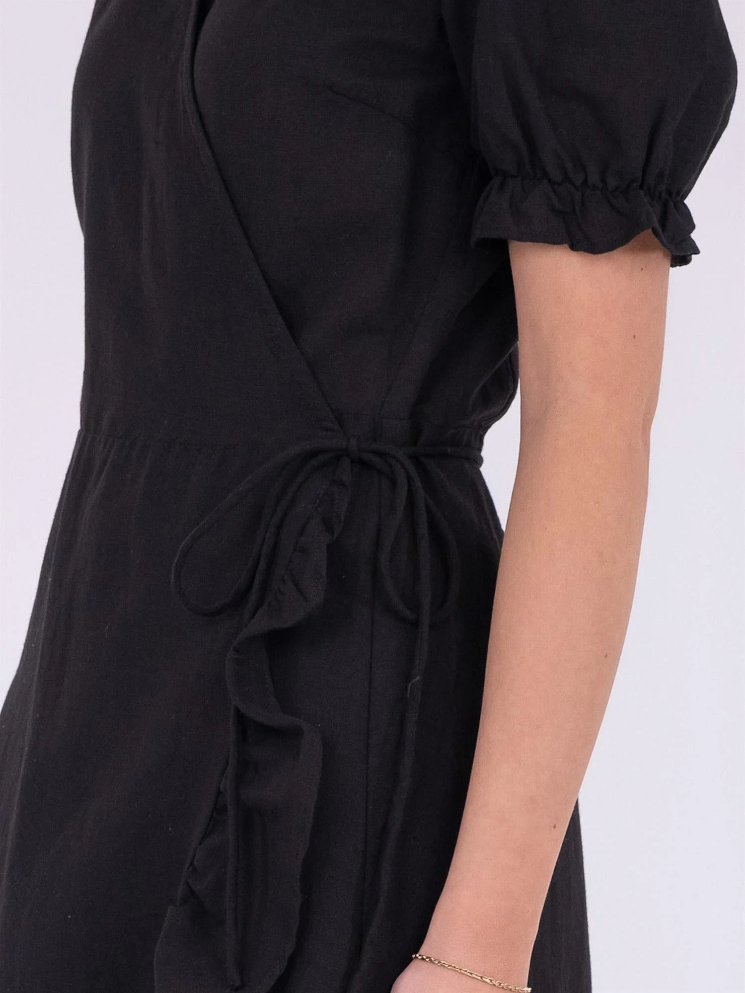 Marietta Linen Dress Black - Image 6