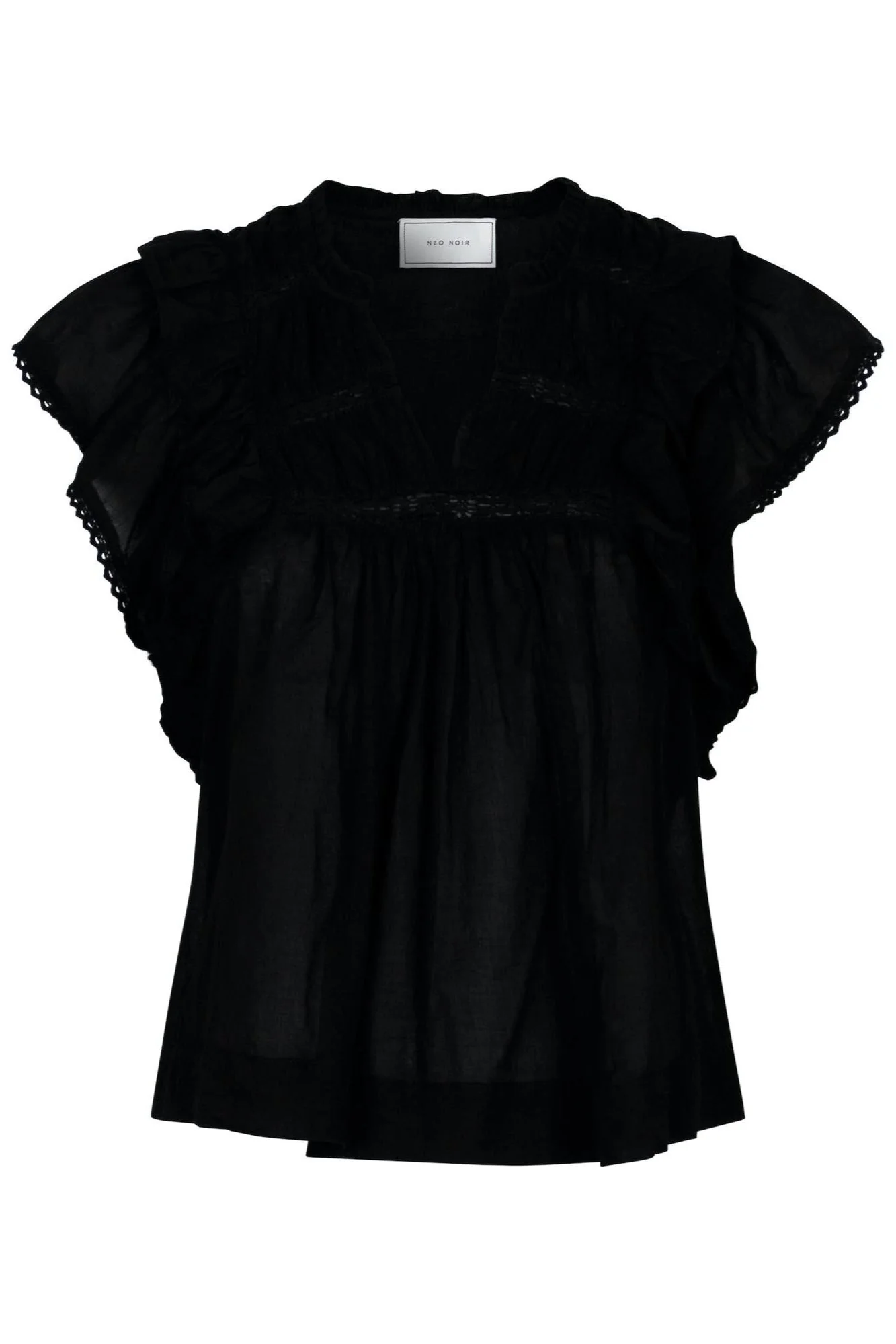 Jayla S Voile Top Black