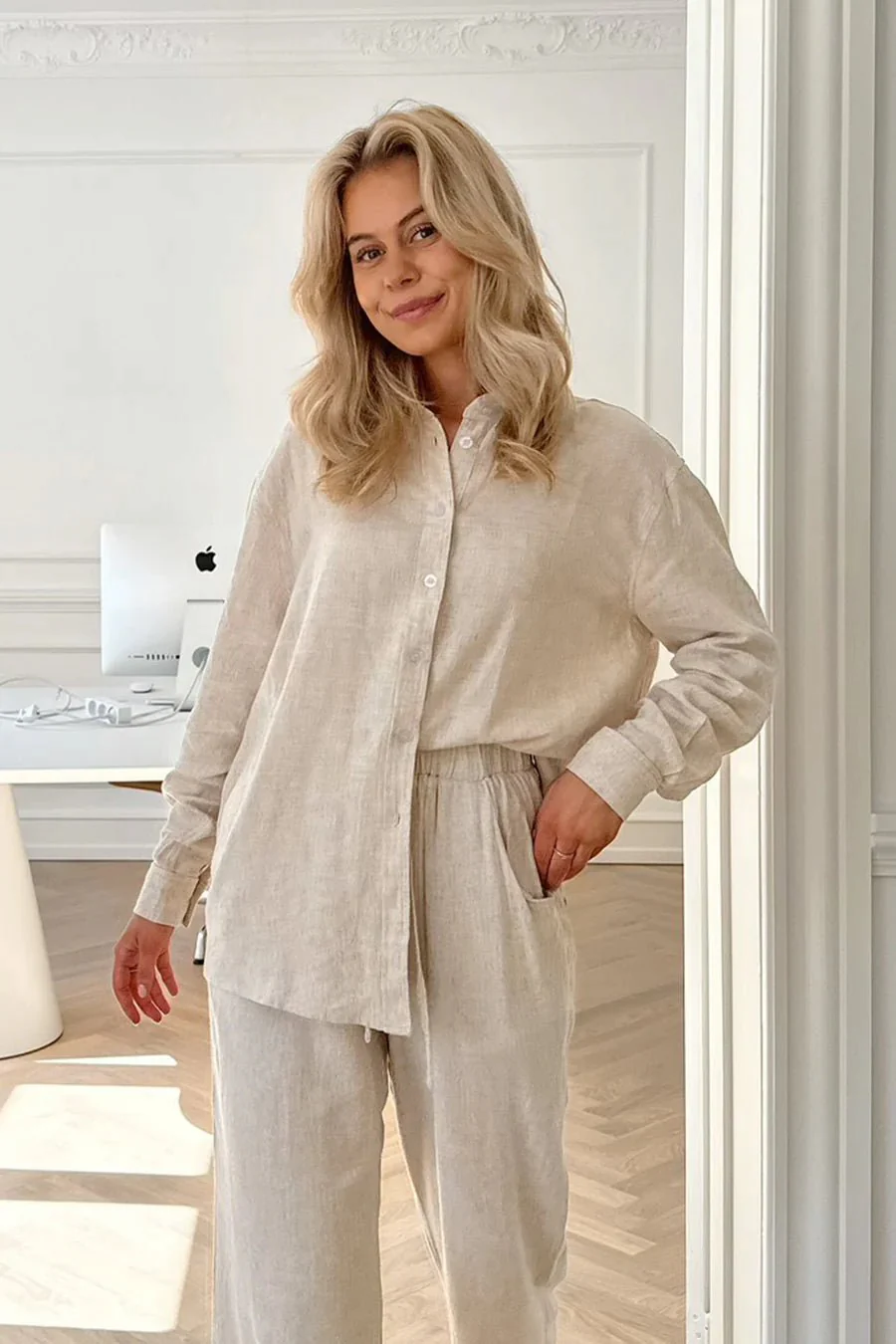 Hannah Shirt Beige - Image 7