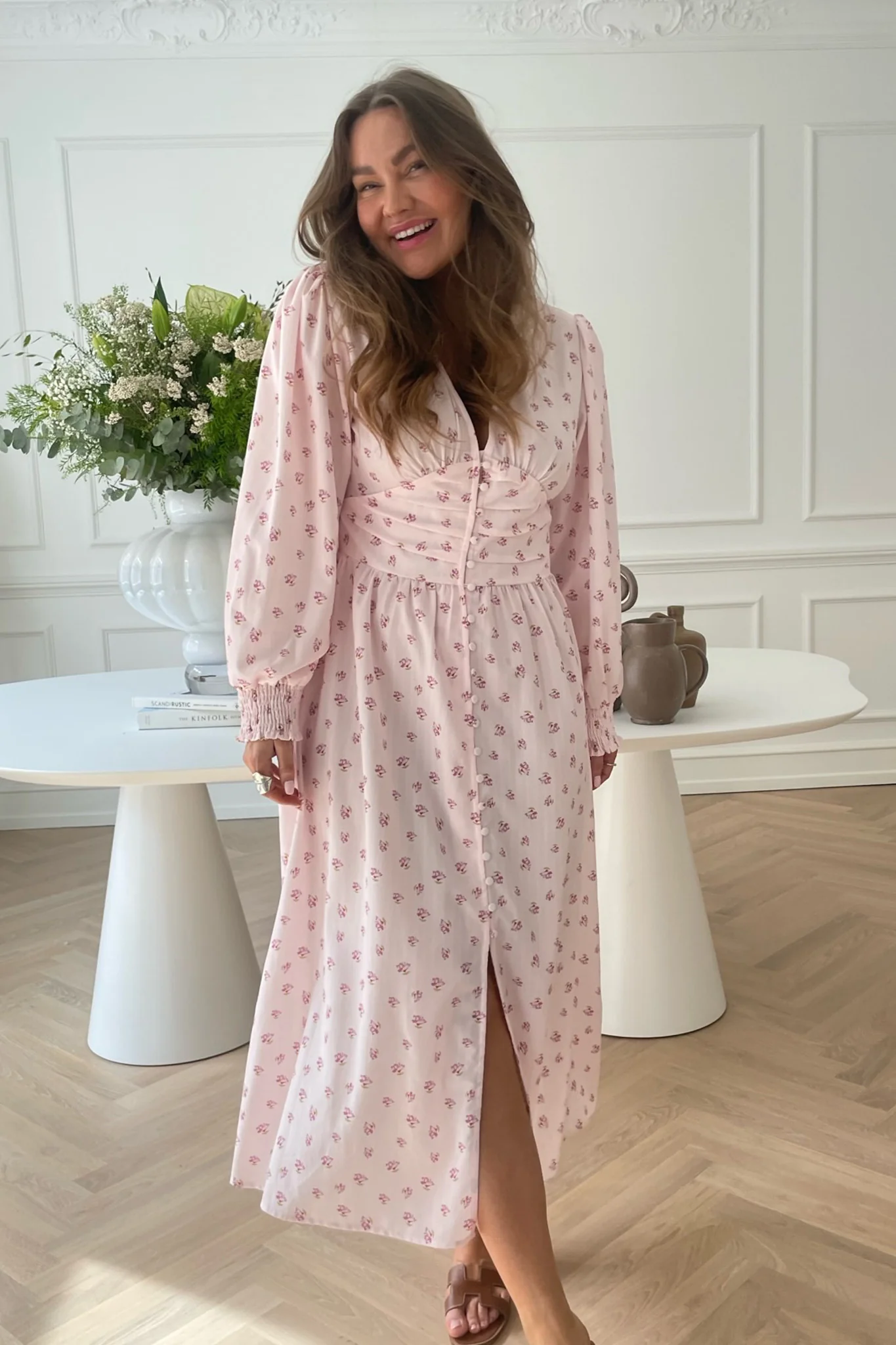 Adel Long Dress Pink - Image 3