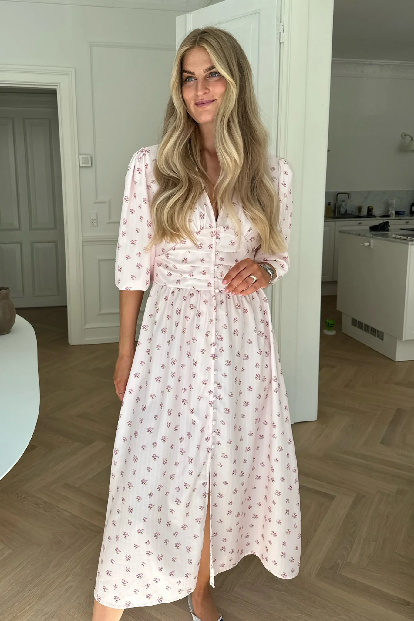 Adel Long Dress Pink - Image 7