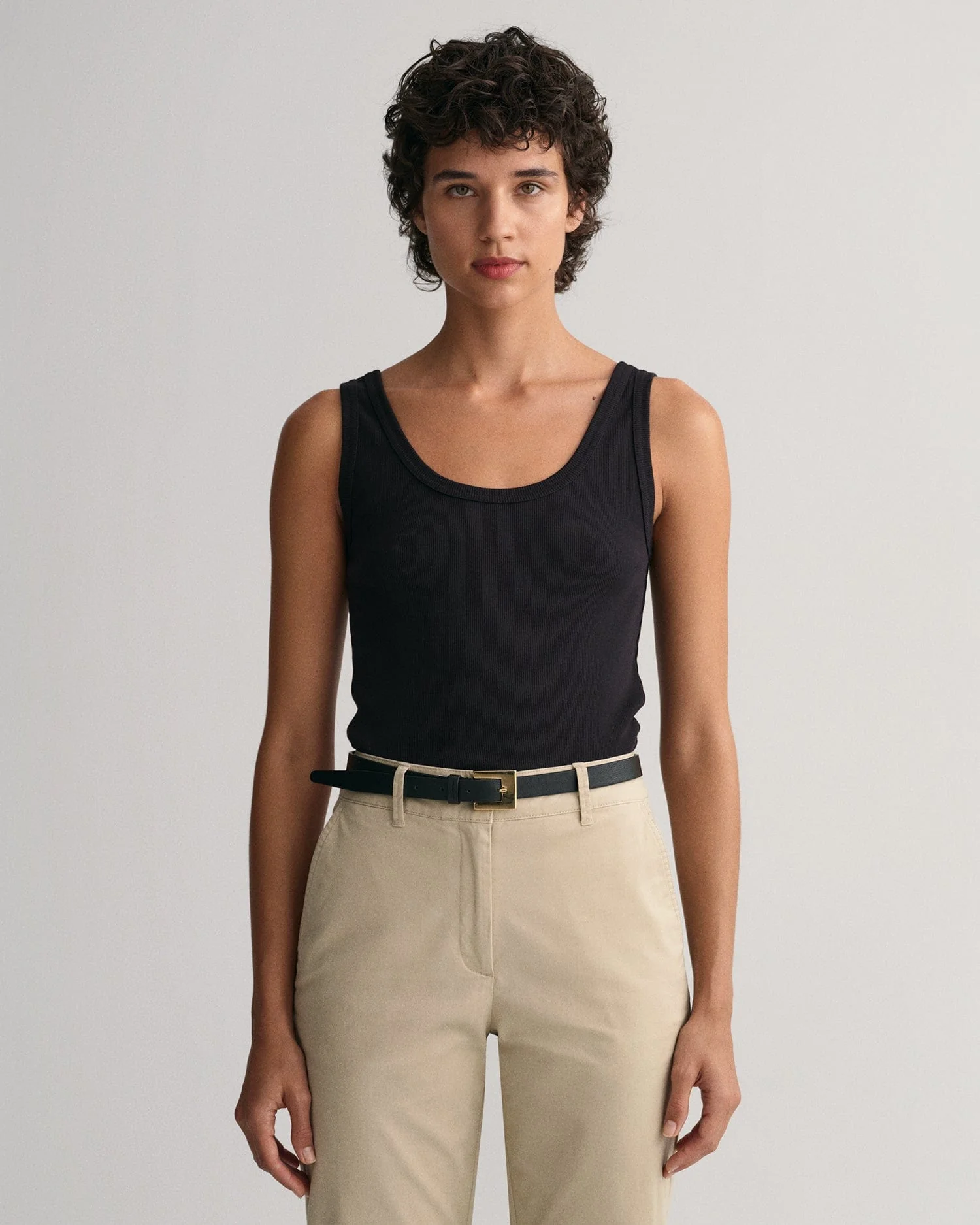 Ribbed Tank Top Black