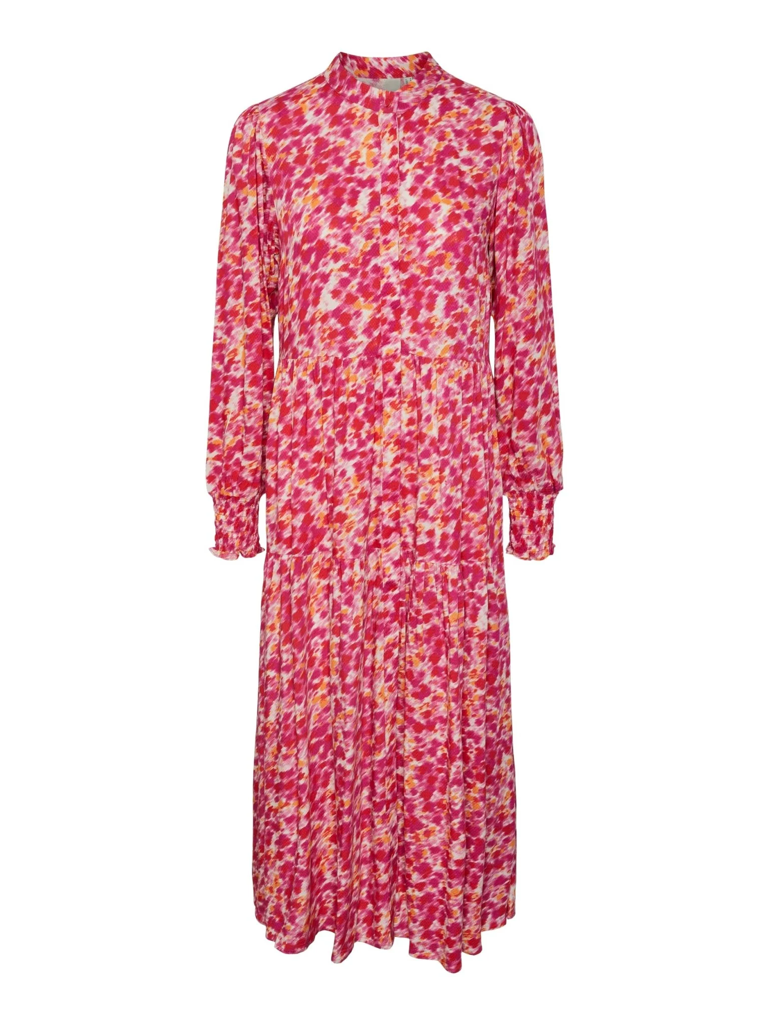 Yasalira Ls Long Shirt Dress Raspberry Sorbet Fuzzy Flower