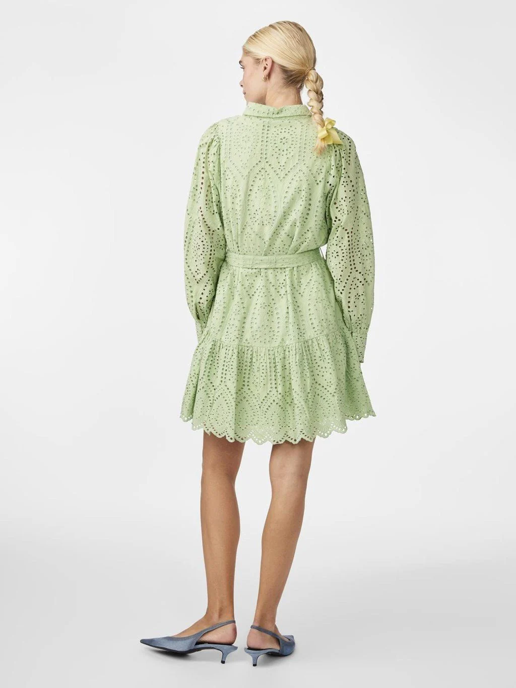 Yasholi Ls Belt Dress Quiet Green - Image 3
