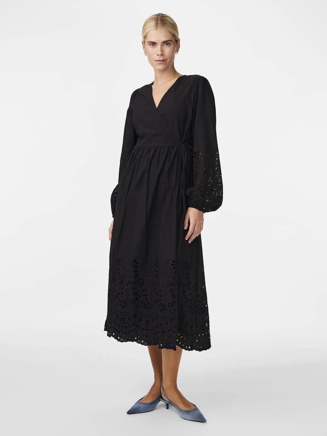 Yasluma Ls Long Wrap Dress  Black - Image 2