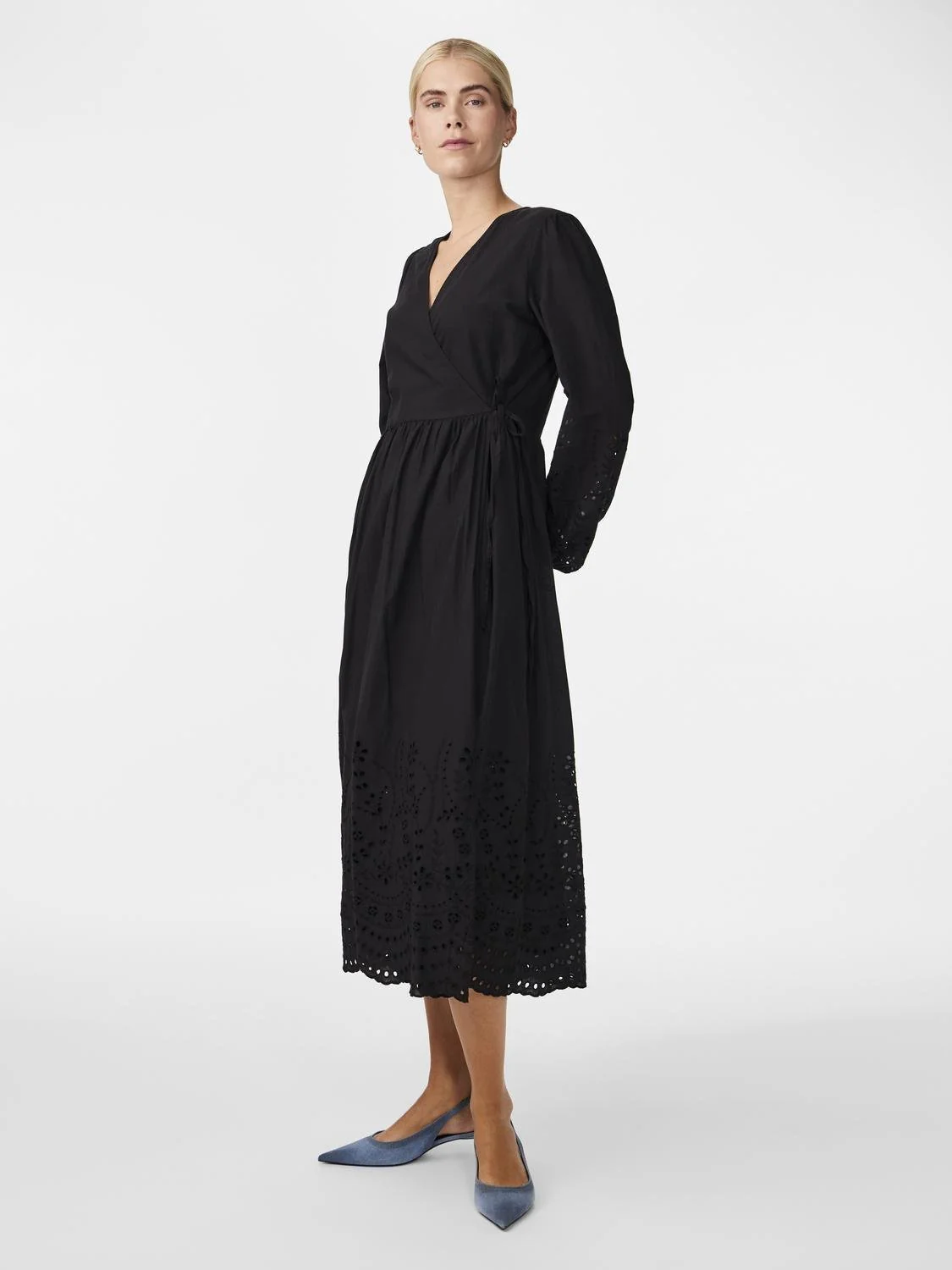 Yasluma Ls Long Wrap Dress  Black - Image 3