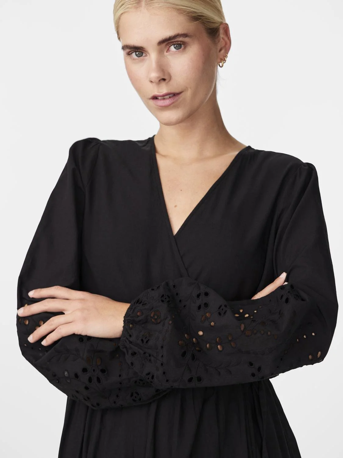 Yasluma Ls Long Wrap Dress  Black - Image 4