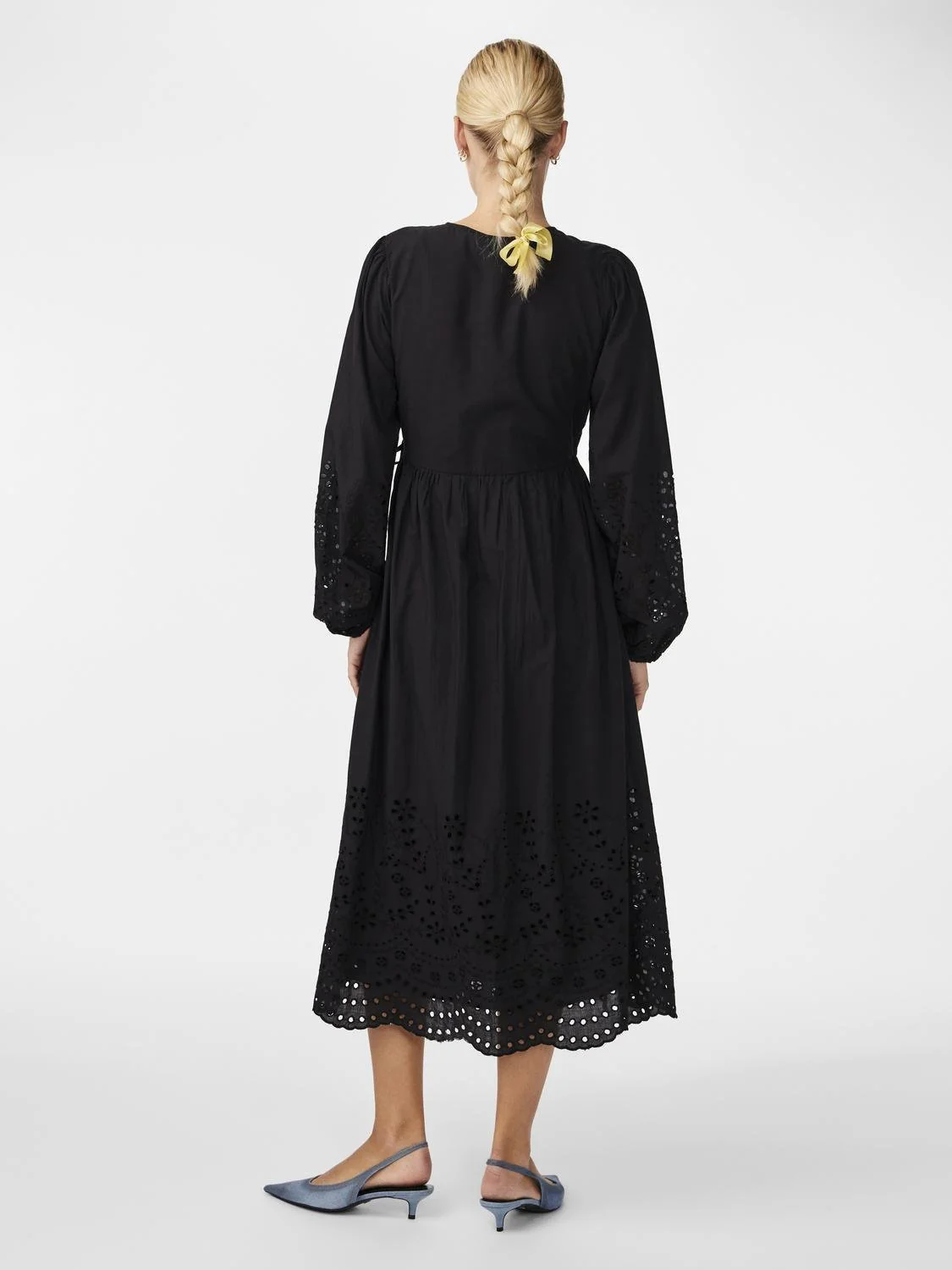 Yasluma Ls Long Wrap Dress  Black - Image 5