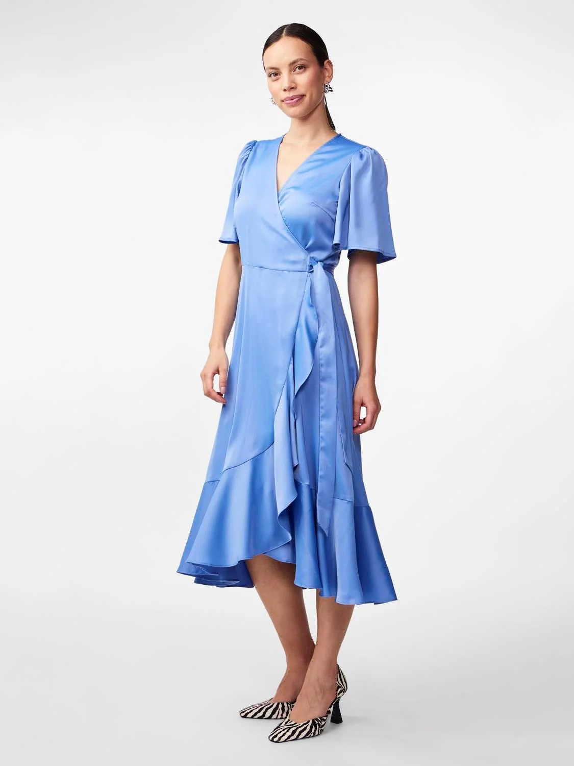 Yasthea 2/4 Midi Wrap Dress Ashleigh Blue - Image 2