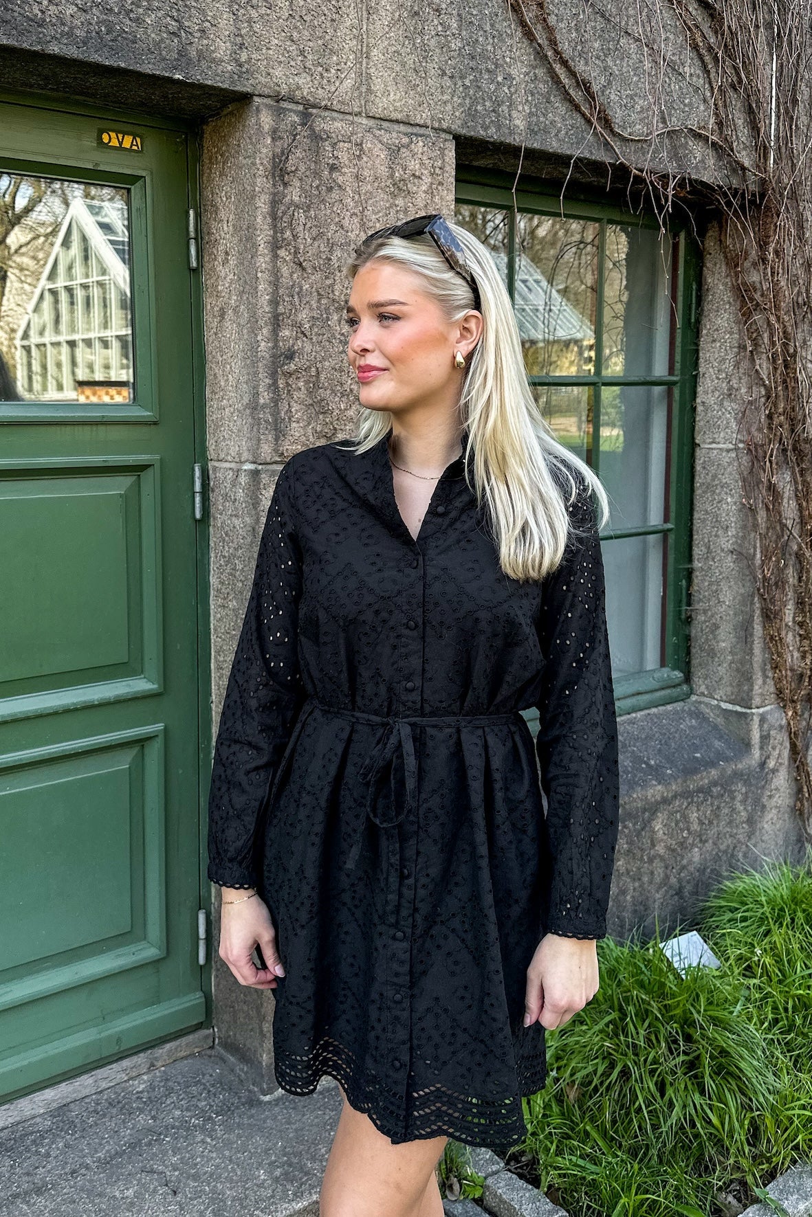 Tatiana Ls Short Embr Dress  Black - Image 3