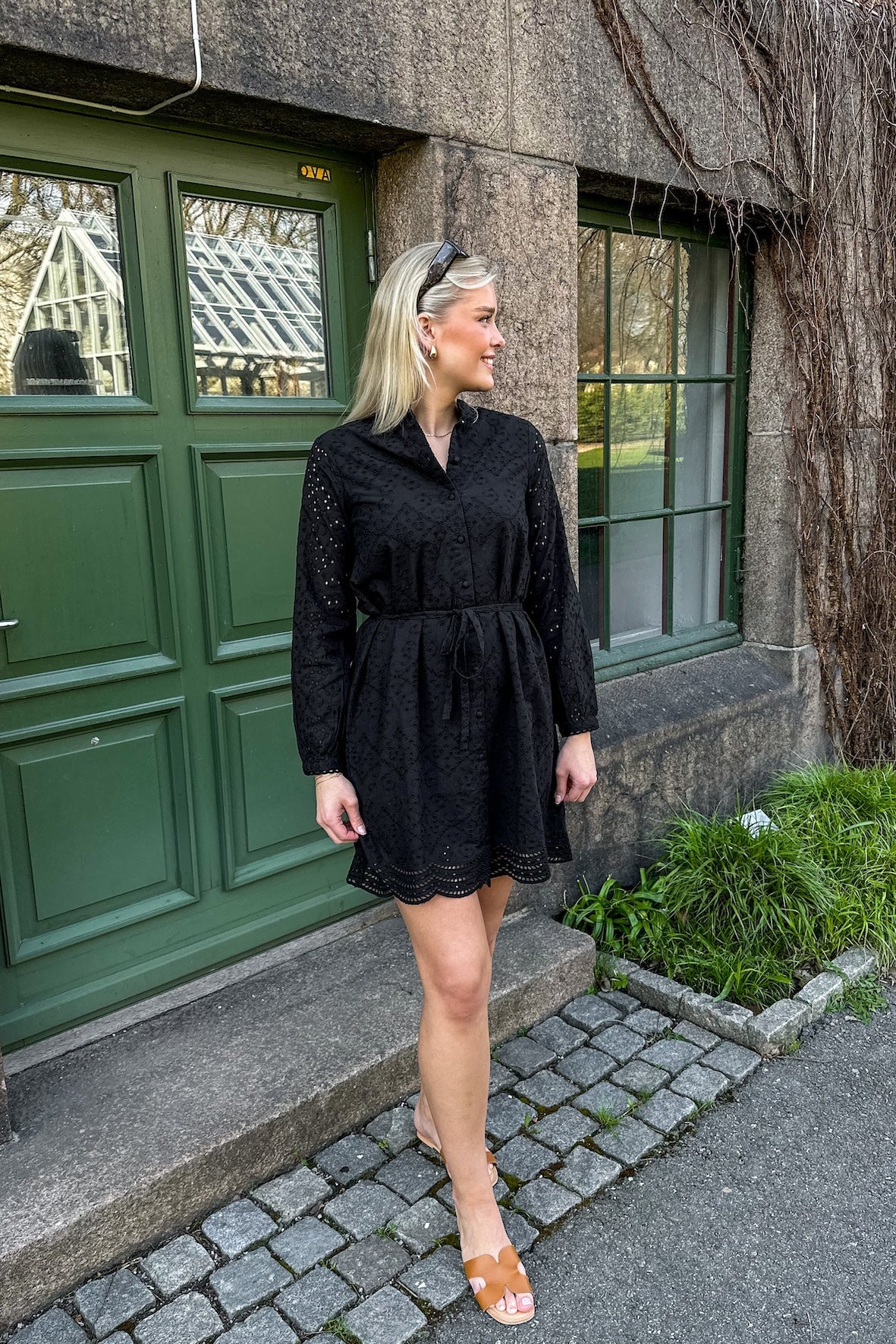 Tatiana Ls Short Embr Dress  Black - Image 4