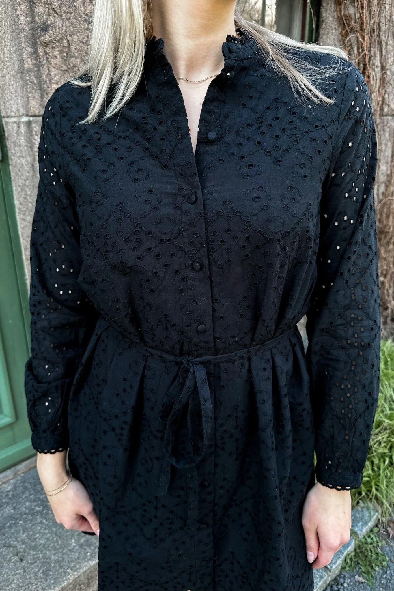 Tatiana Ls Short Embr Dress  Black - Image 5
