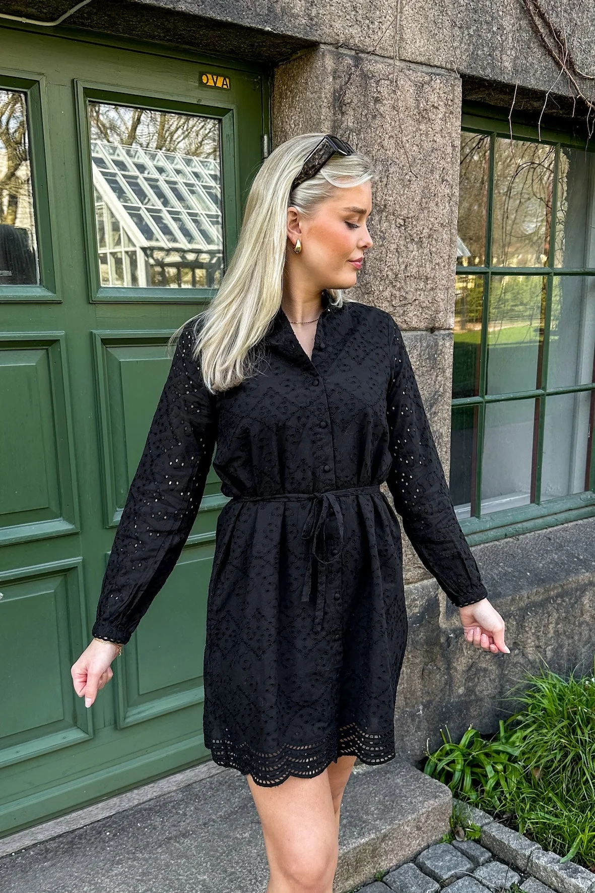 Tatiana Ls Short Embr Dress  Black - Image 6