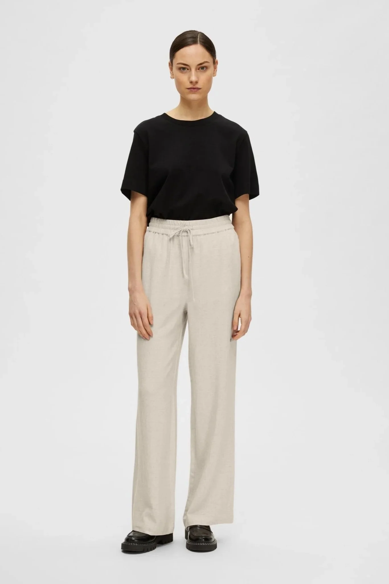 Viva-Gulia Hw Long Linen Pant Sandshell - Image 5
