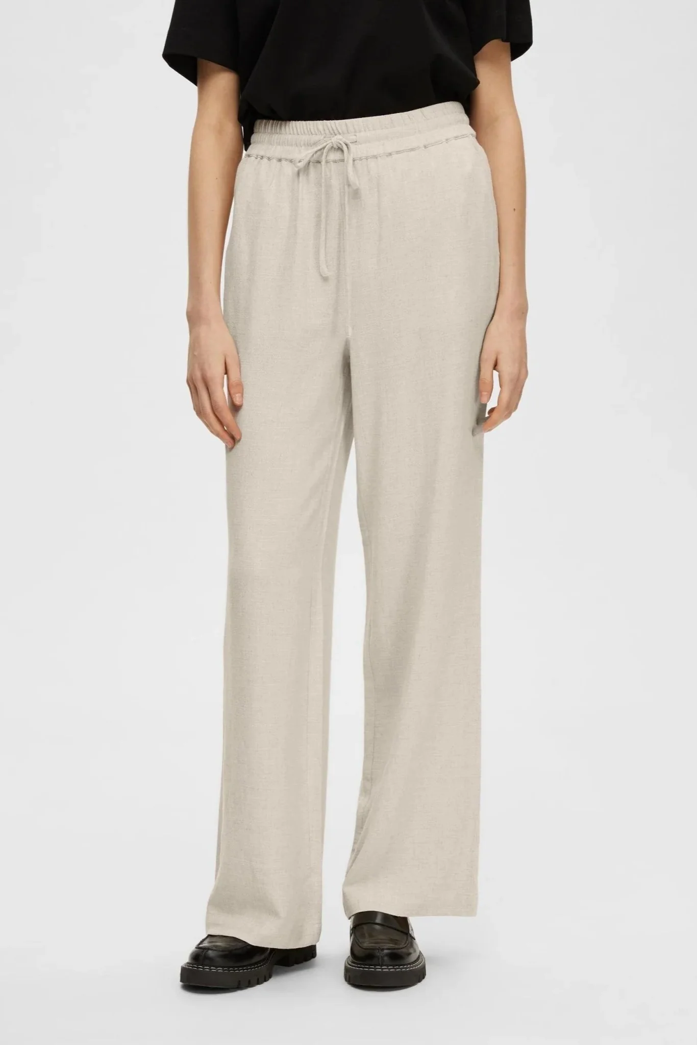 Viva-Gulia Hw Long Linen Pant Sandshell - Image 6