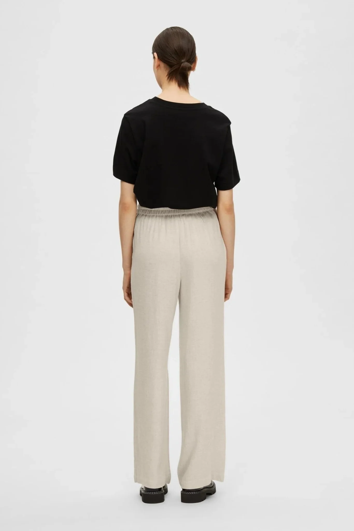 Viva-Gulia Hw Long Linen Pant Sandshell - Image 8
