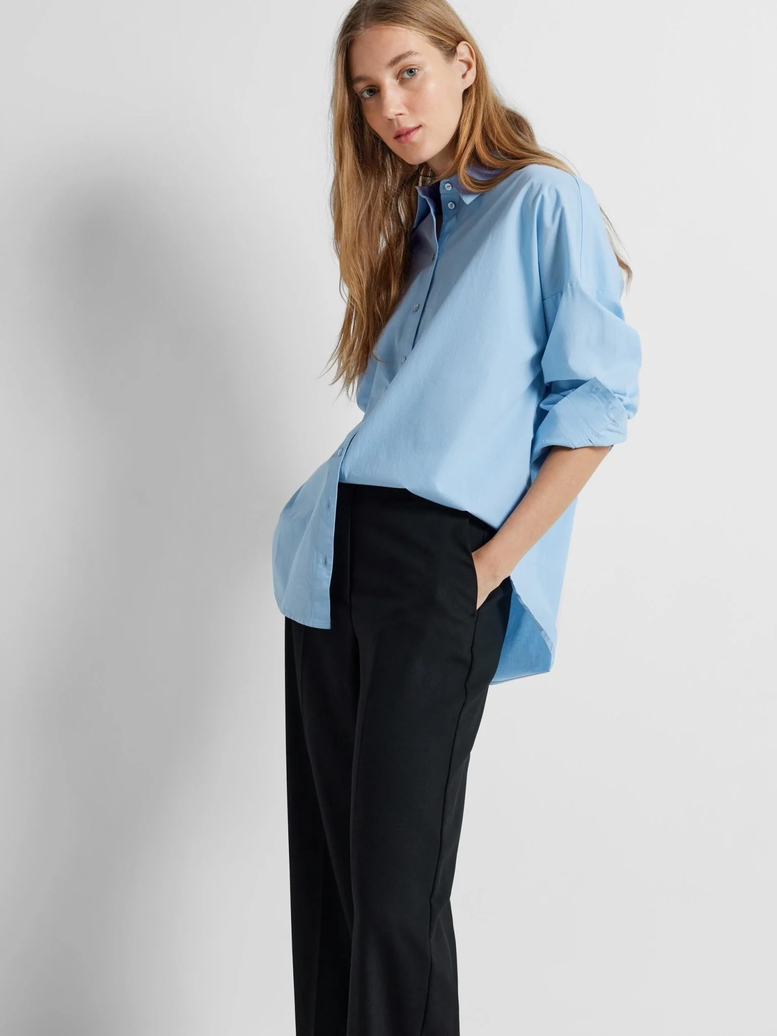 Dina-Sanni Ls Shirt Cashmere Blue - Image 3