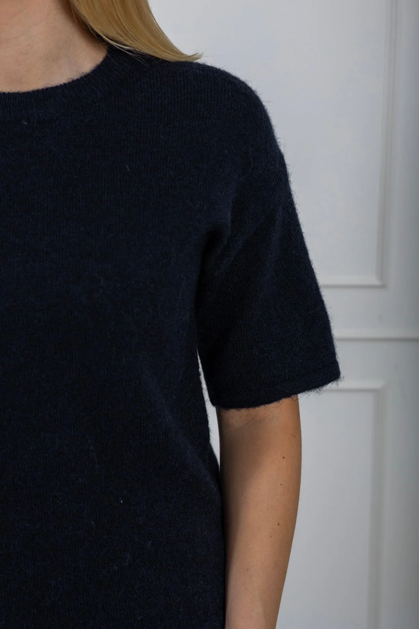 Maline-Liliana 2/4 Knit O-Neck Dark Sapphire Melange - Image 6