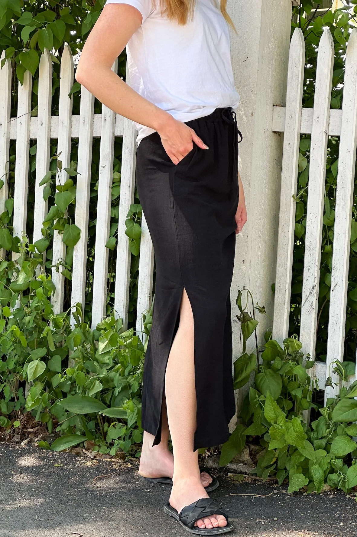 Viva Hw Ankle Skirt Black - Image 3