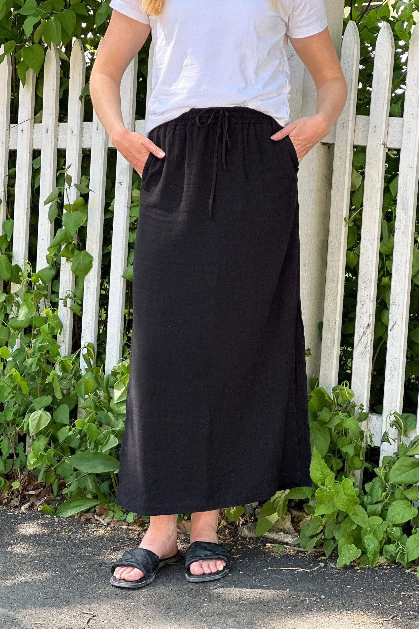Viva Hw Ankle Skirt Black - Image 4