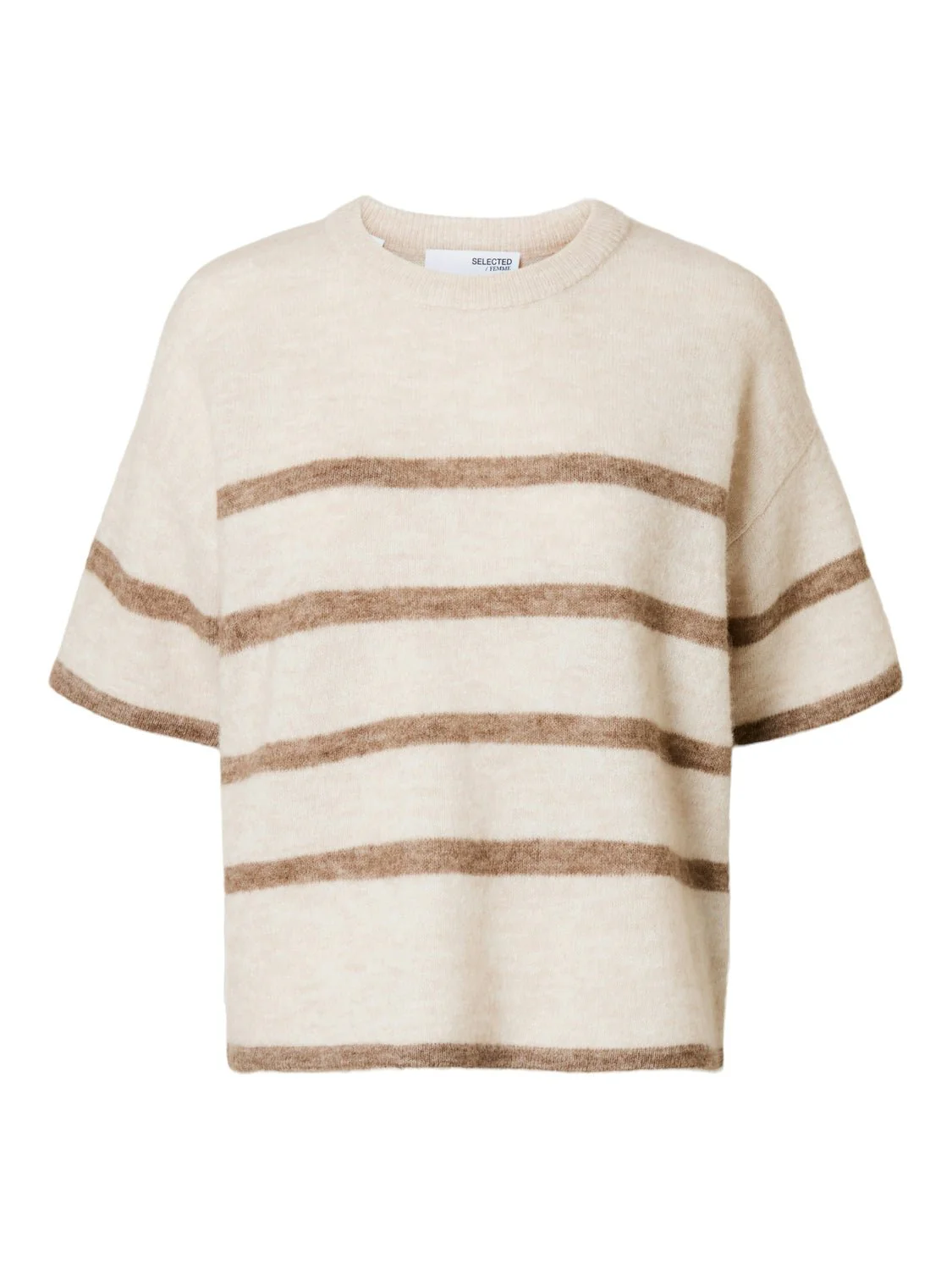Maline-Liliana 2/4 Knit O-Neck Birch Greige - Image 2