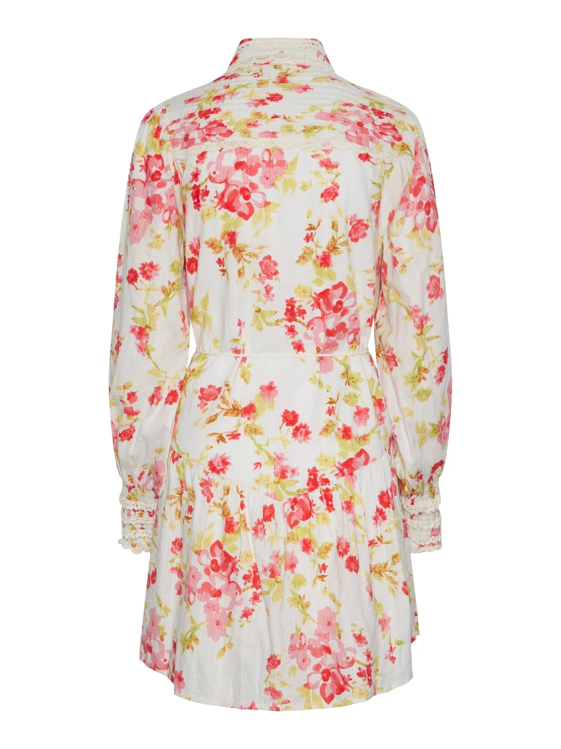 Yassomelli Ls Shirt Dress Fest Birch W. Red Flowers - Image 6