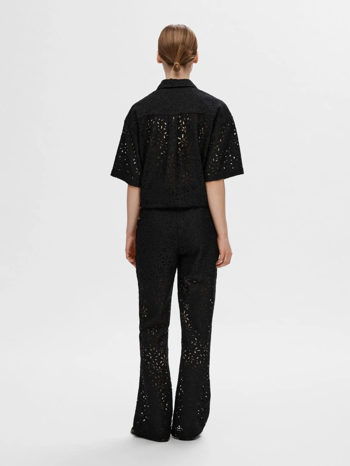 Karola Hw Flared Lace Pant B Black - Image 9