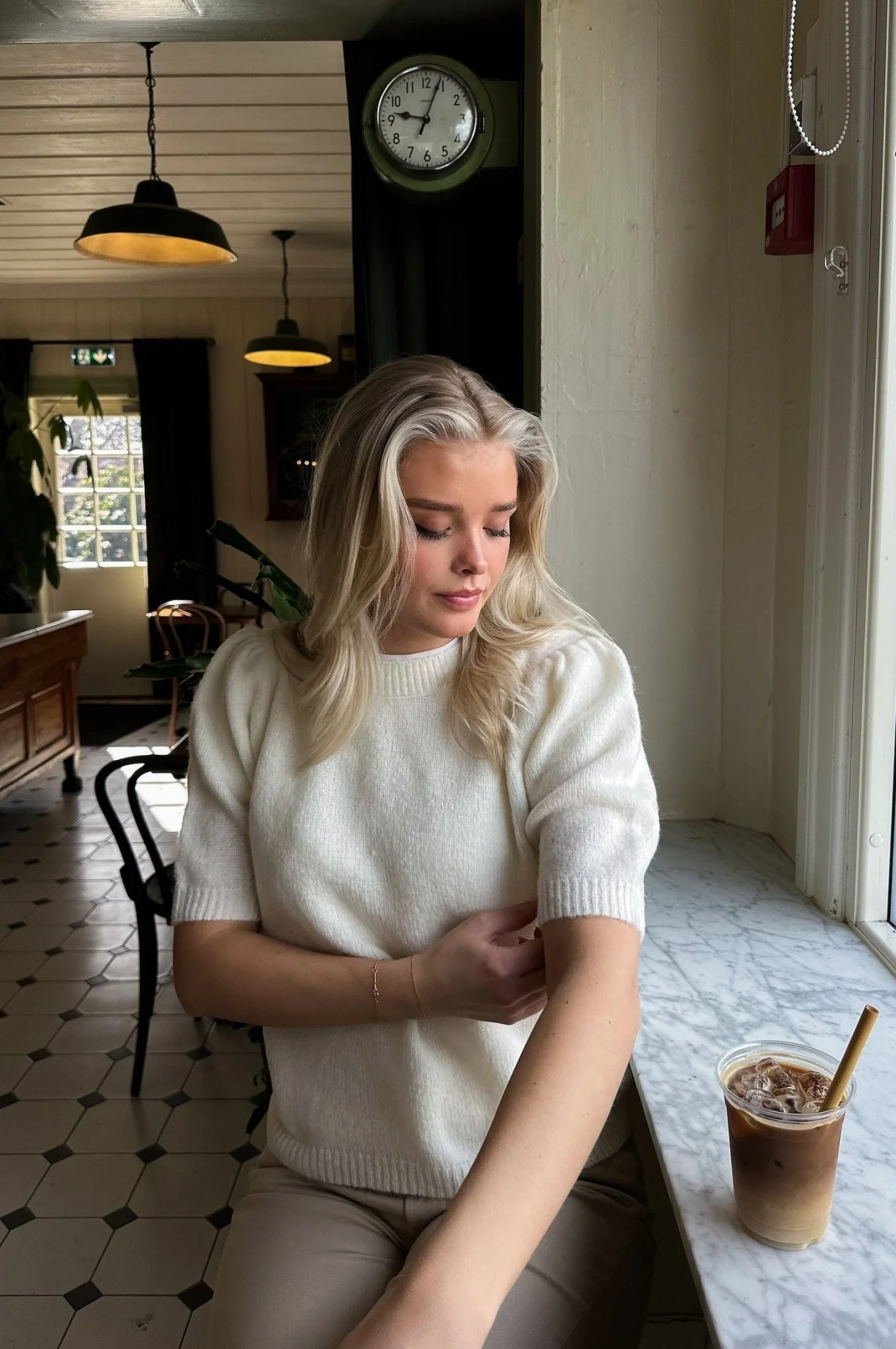 Yasanne Ss Knit Pullover Star White - Image 6