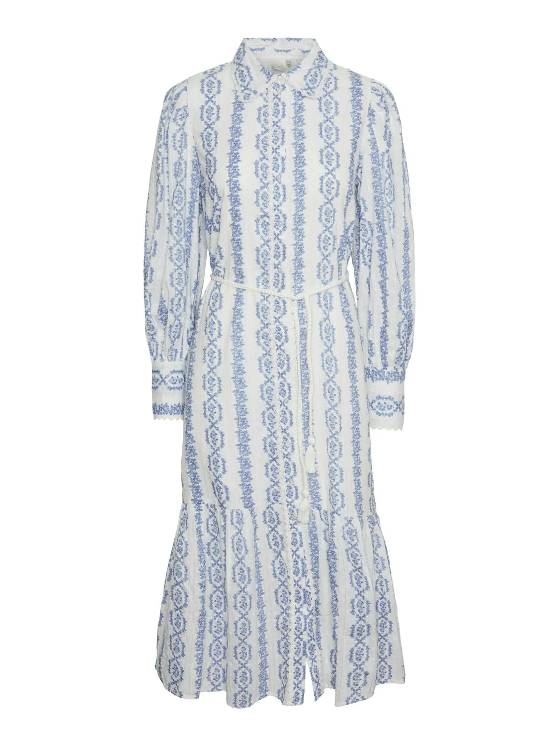 Yastovina Ls Long Shirt Dress Star White Tovina Print