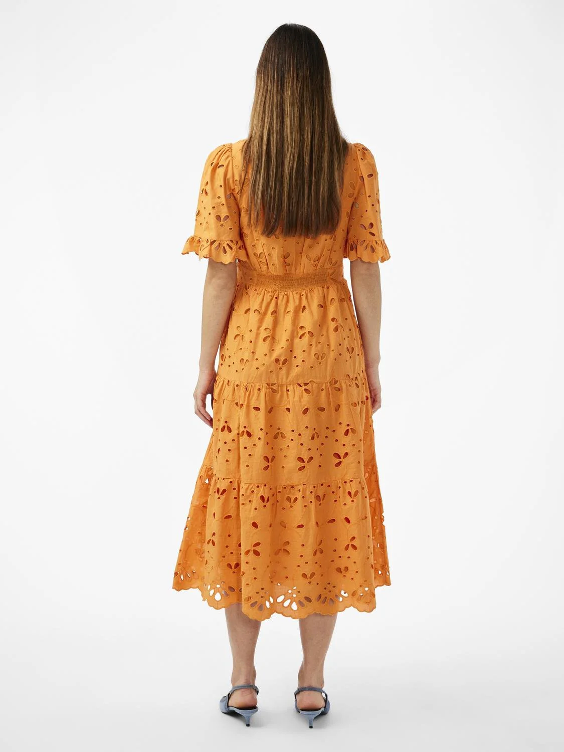 Yaskanikka 2/4 Midi Dress Vibrant Orange - Image 5