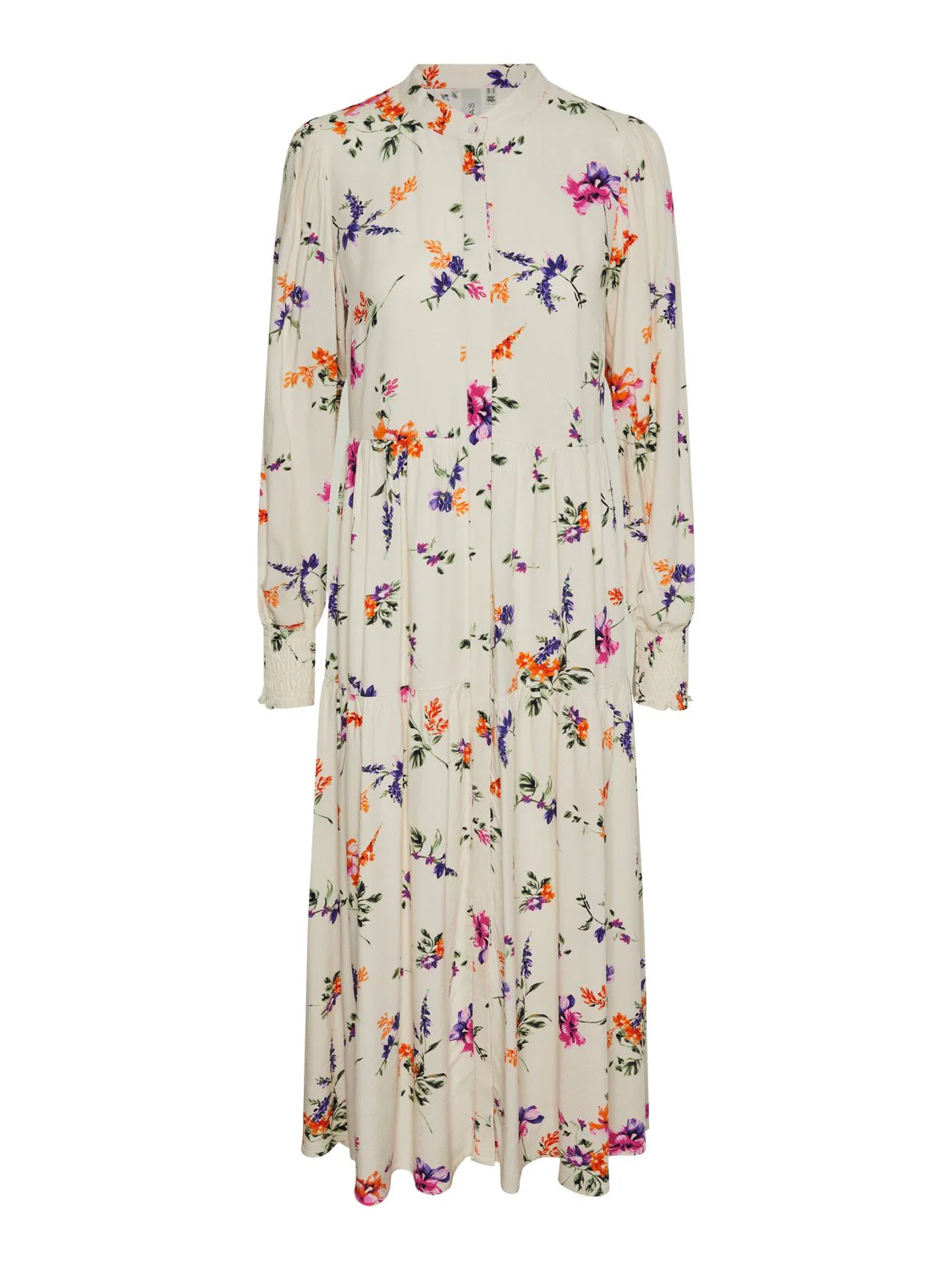 Yasasina Ls Long Shirt Dress Whitecap Gray Botanica Print - Image 2