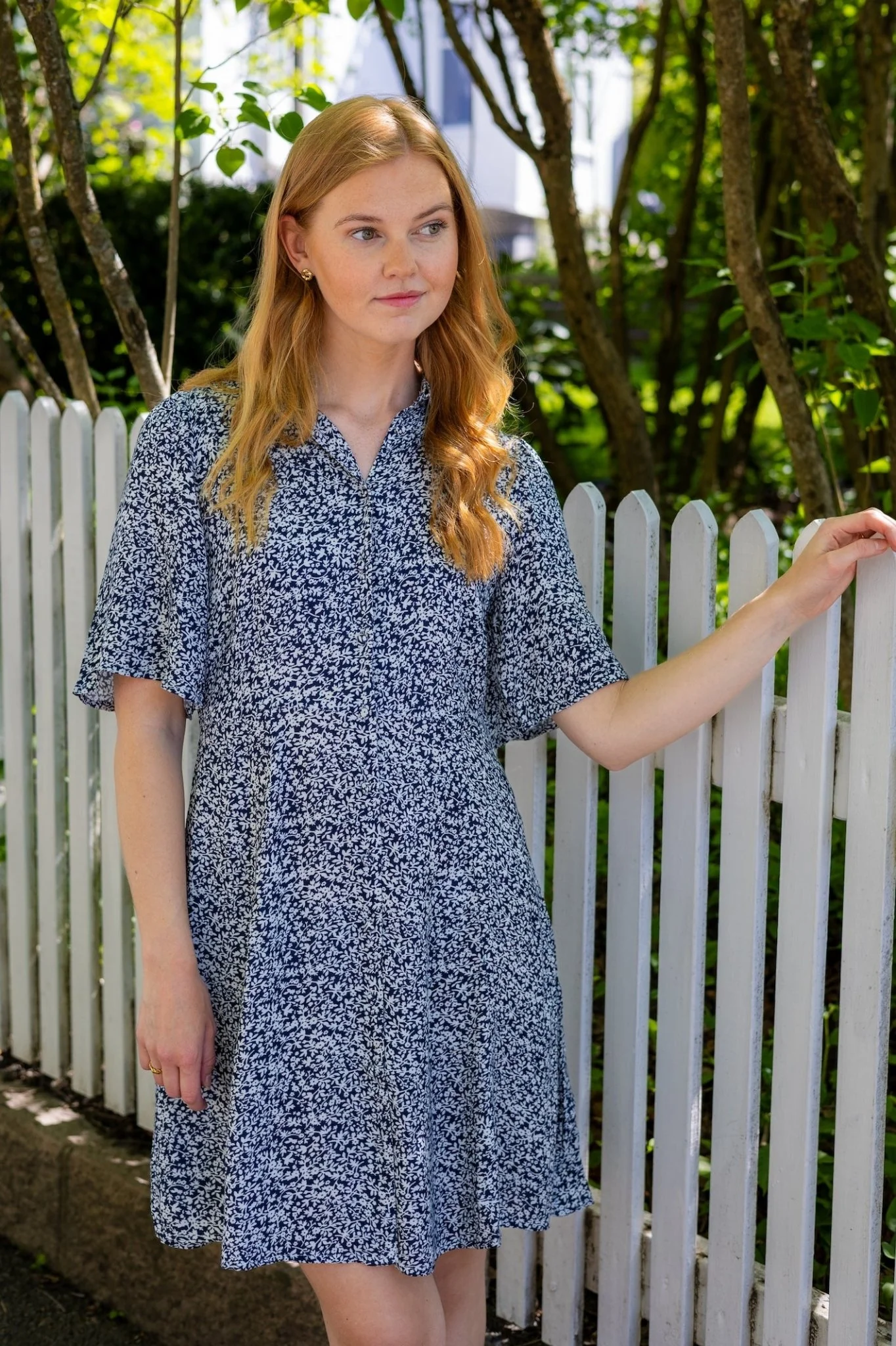 Yaszeleo 2/4 Shirt Dress Navy Blue Zeleo Print