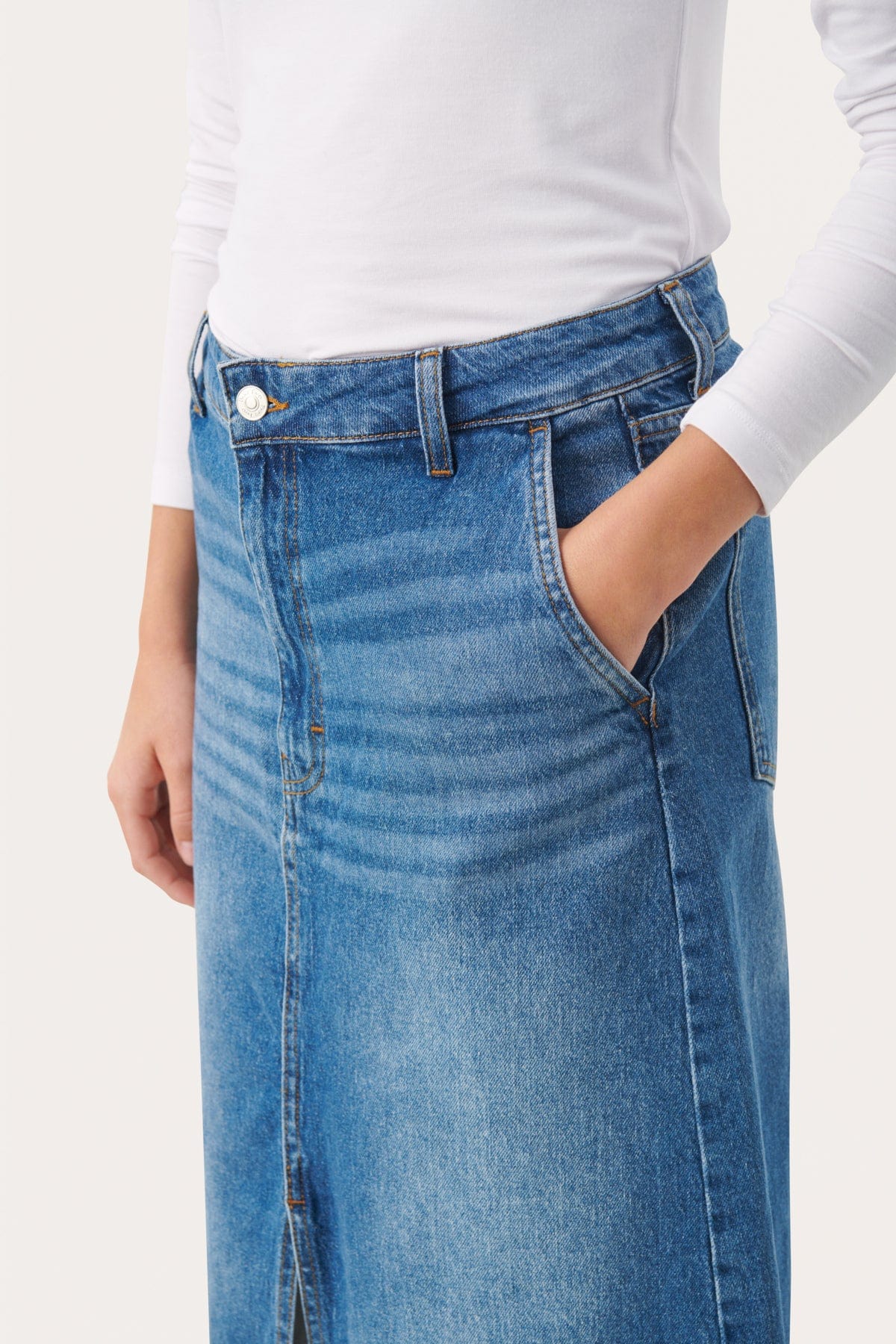 Caliapw Skirt Medium Blue Denim - Image 4