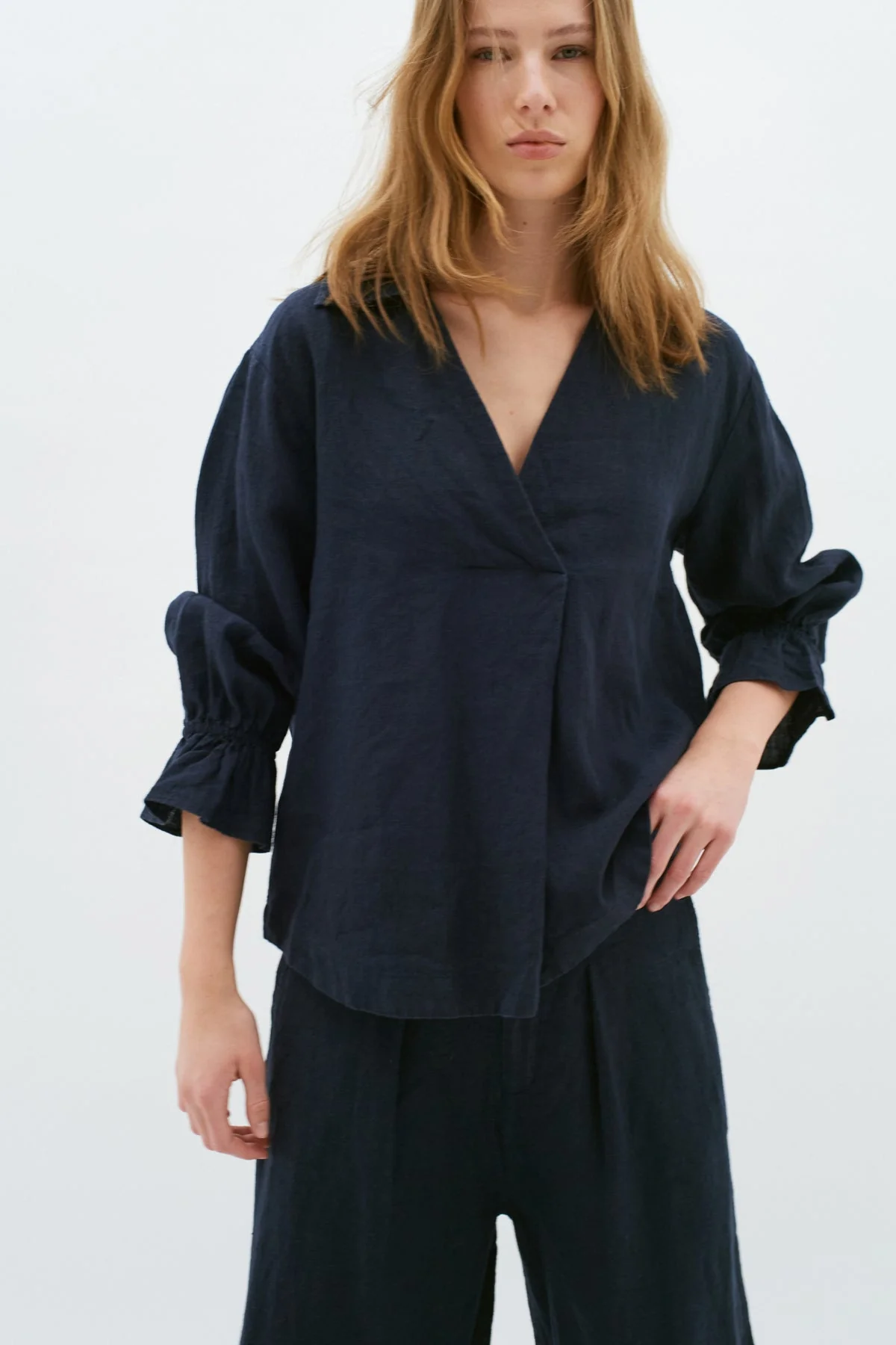 Pegiw Blouse Marine Blue - Image 2