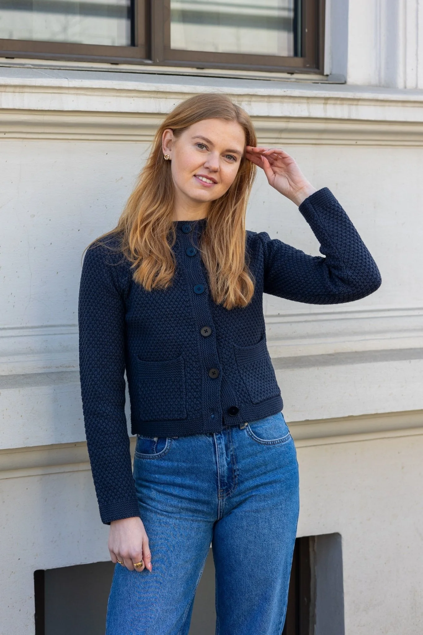Elmiepw Cardigan Dark Navy