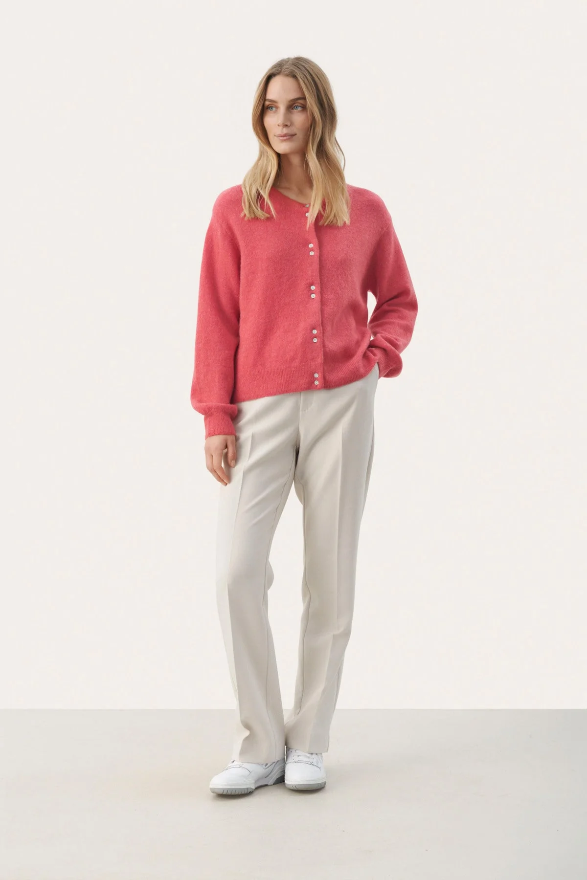 Ninellpw Cardigan Claret Red - Image 3