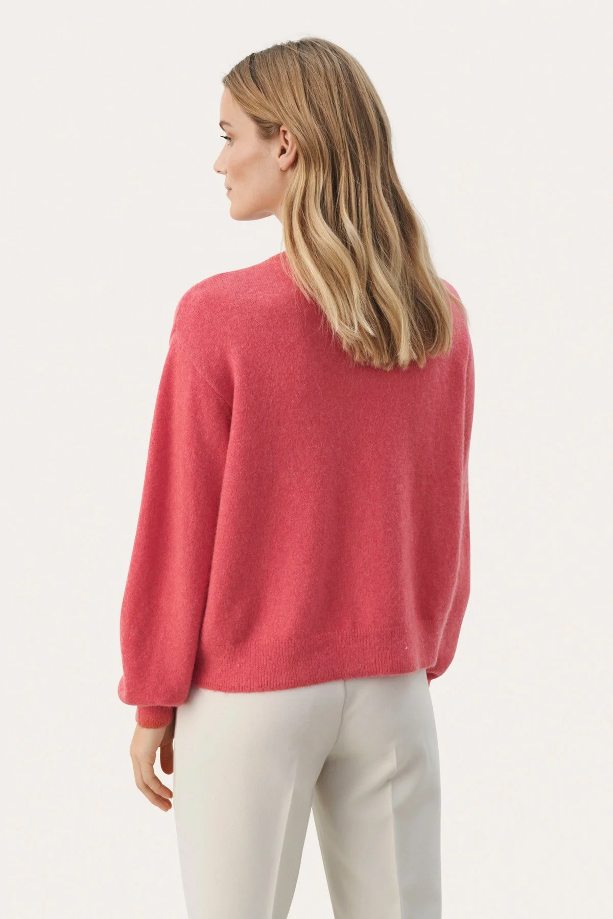 Ninellpw Cardigan Claret Red - Image 5