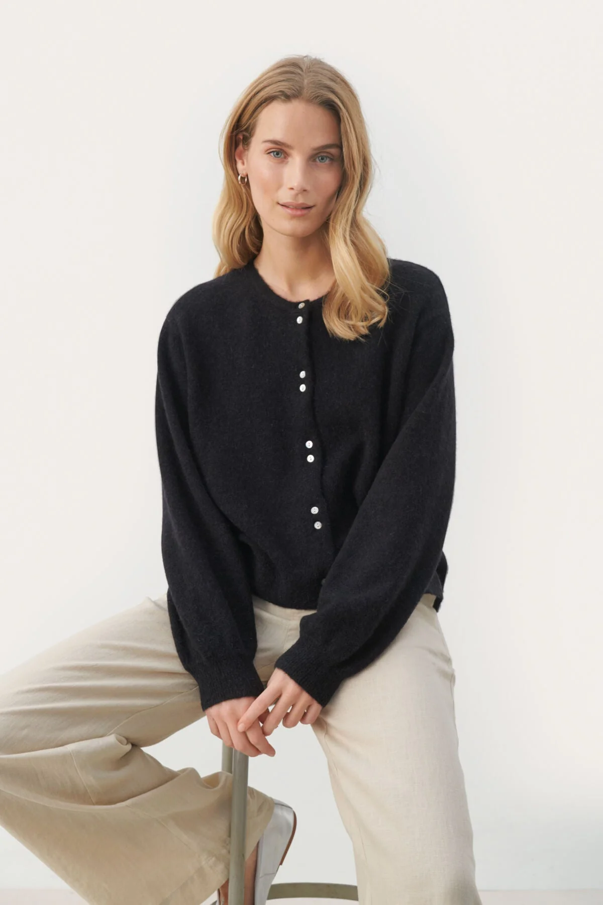 Ninellpw Cardigan Dark Navy - Image 2