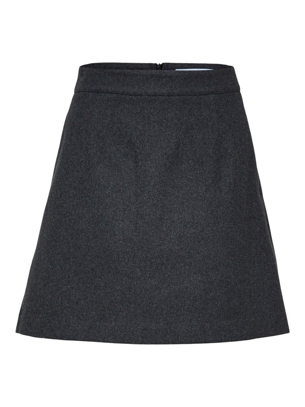 Mercy-Ula Hw Mini Wool Skirt Dark Grey Melange