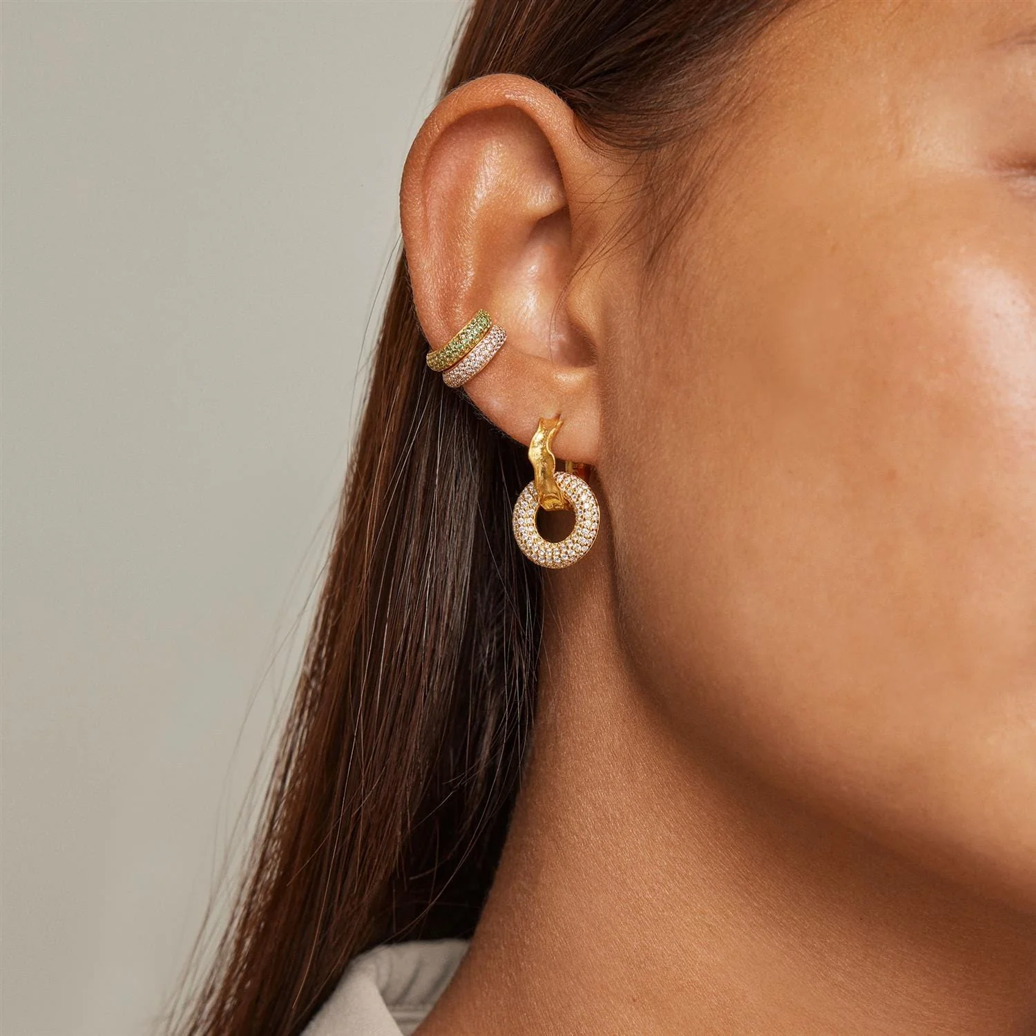 Celin Earrings Clear Cz - Image 2