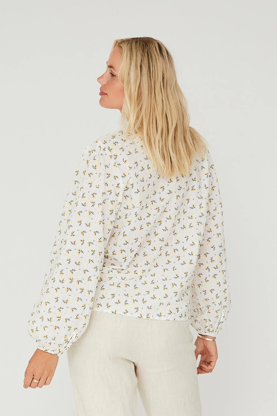Tiffany Shirt White/Yellow - Image 3