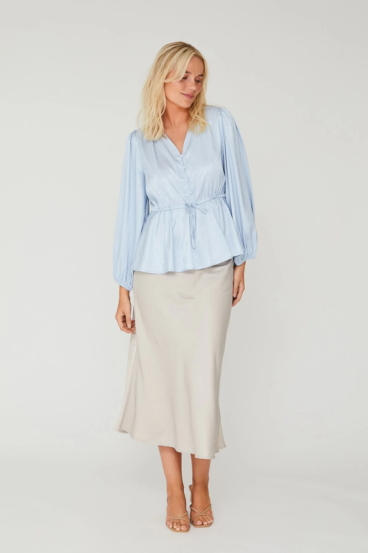 Carry Sateen Skirt Light Sand - Image 2