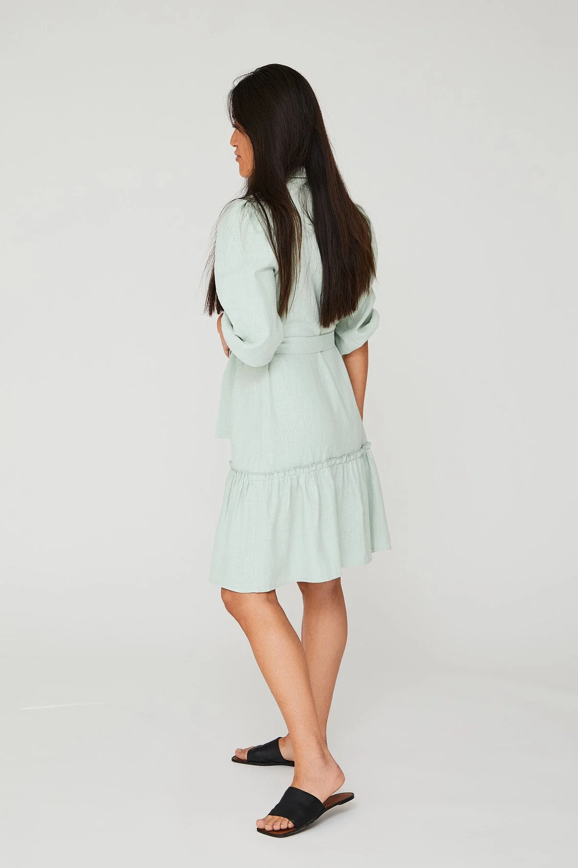 Linen Dress Mint - Image 3