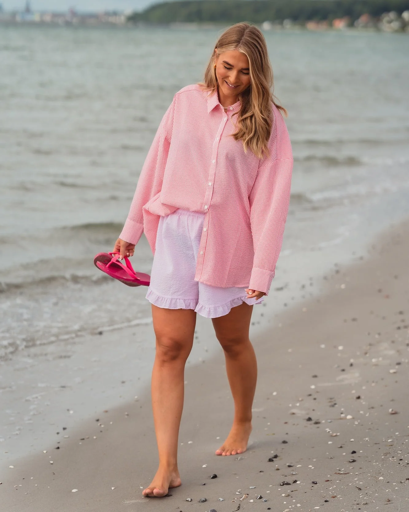 Sonja Shorts Pink/White